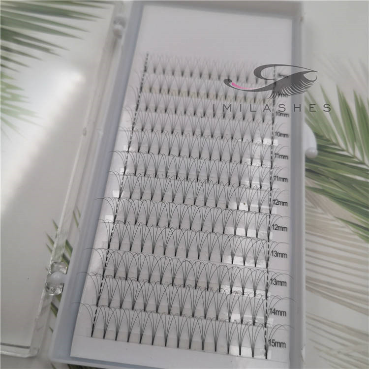 Wholesale high quality pre made heat bonded fan lashes-V